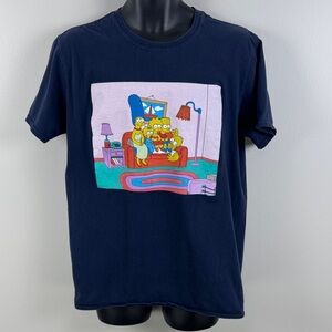 ✨3/$25✨ The Simpsons Navy Graphic T-Shirt with Cartoon Print - L